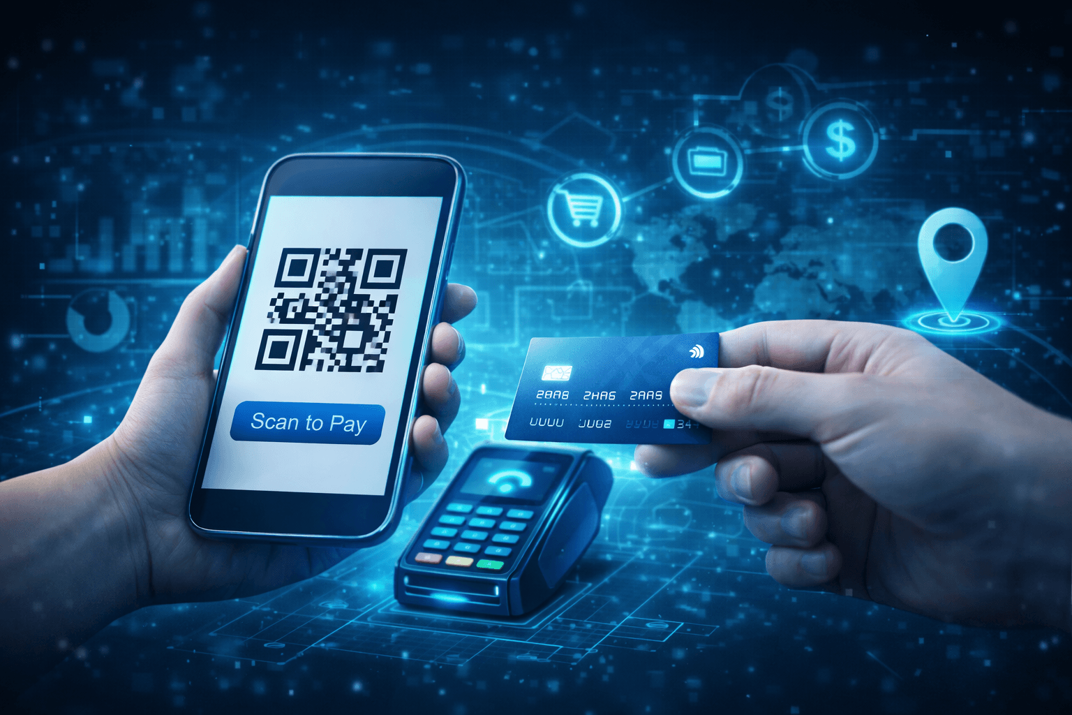Online Payments, E-Commerce & Invoicing background